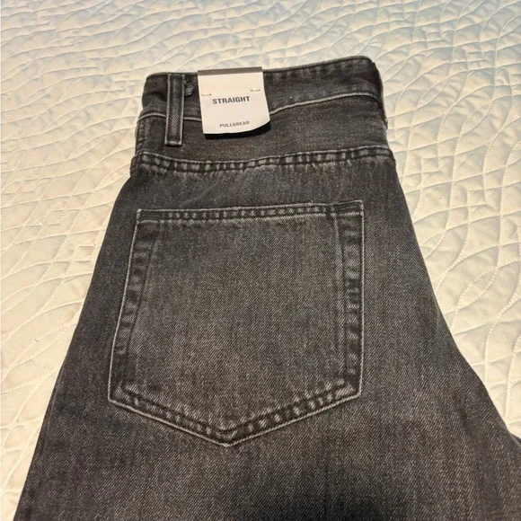 Pull&Bear Men's Black Straight Jeans - Picture 2 of 3